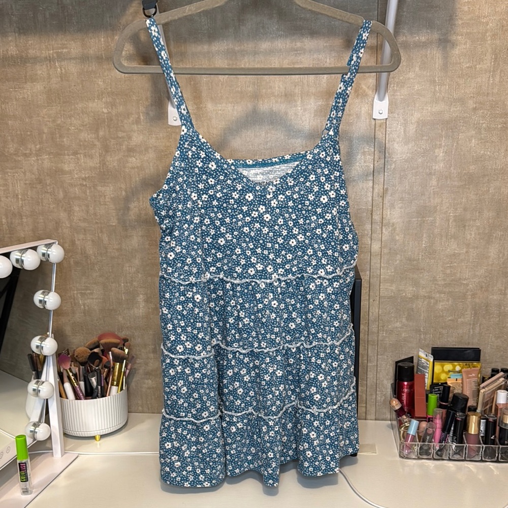 torrid Blue Floral Tiered Camisole Tank